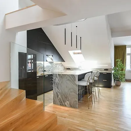 Luxury Design Duplex In Zizkov 186 Sq M Apartmán *
